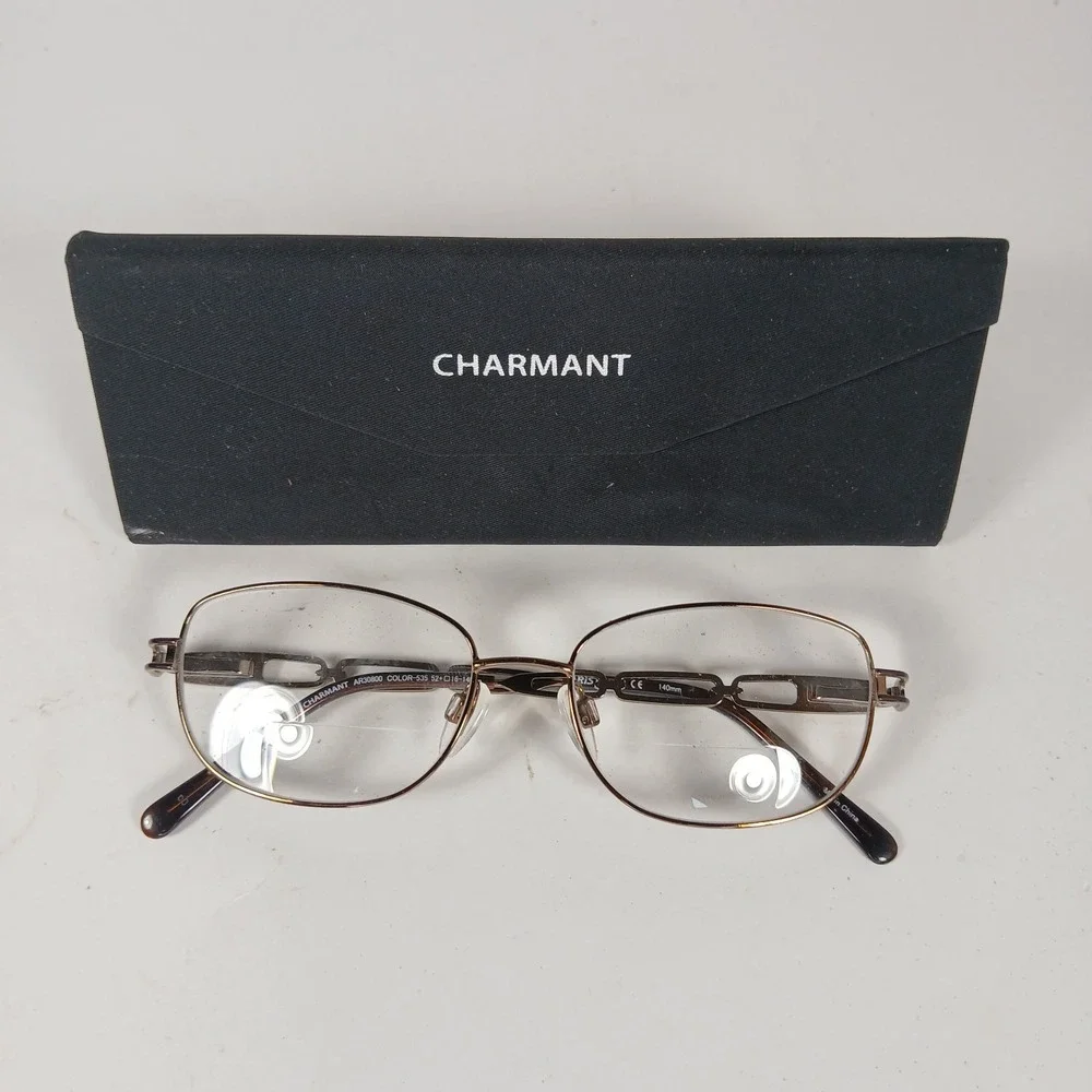 Aristar Charmant AR30800 Color 535 Brown Eyeglass Frames Only 52-16 140mm W/Case